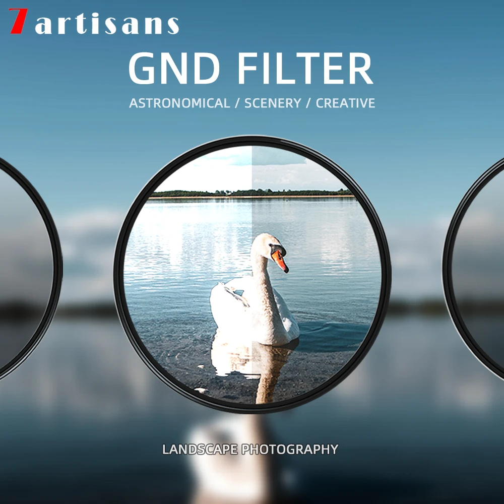 

7artisans Camera Lens ND Filter Ultra Slim Frame GND Gradula Color Filters Multi Coating 46mm/49//52/55/58mm/62/67/72/77/82mm