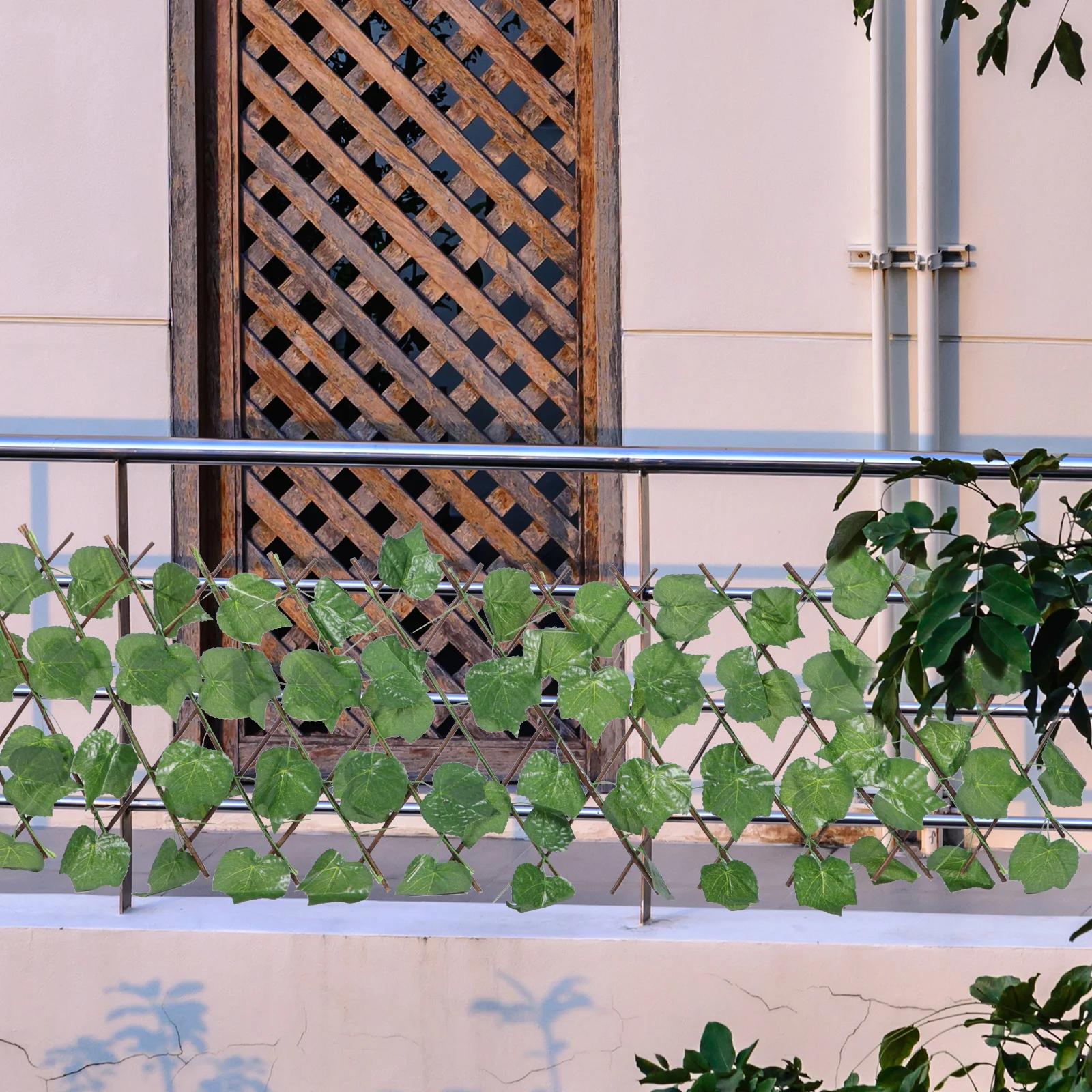 سياج أوراق اصطناعية سياج نباتي أخضر قابل للتمدد لحديقة شرفة ساحة شاشة الخصوصية ديكور التحوط الصناعي للحديقة