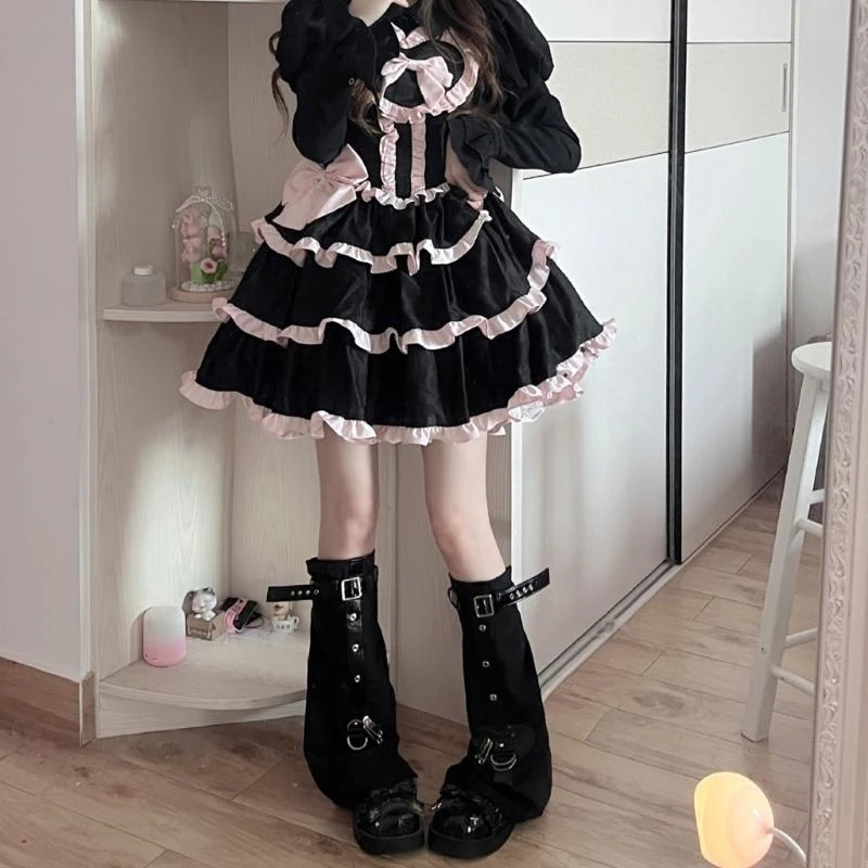 النساء مشبك تدفئة الساق لوليتاس الأميرة غطاء طويل الساق فضفاض عالية الركبة الجوارب 15UB