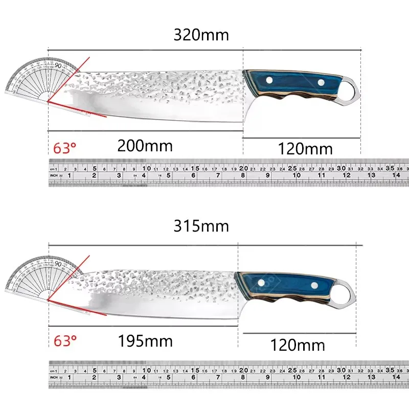 WXCOO-cuchillo de Chef profesional, cuchillo rebanador multiusos, cuchillo Santoku de acero inoxidable, cuchillos de cocina para el hogar, pelador de frutas