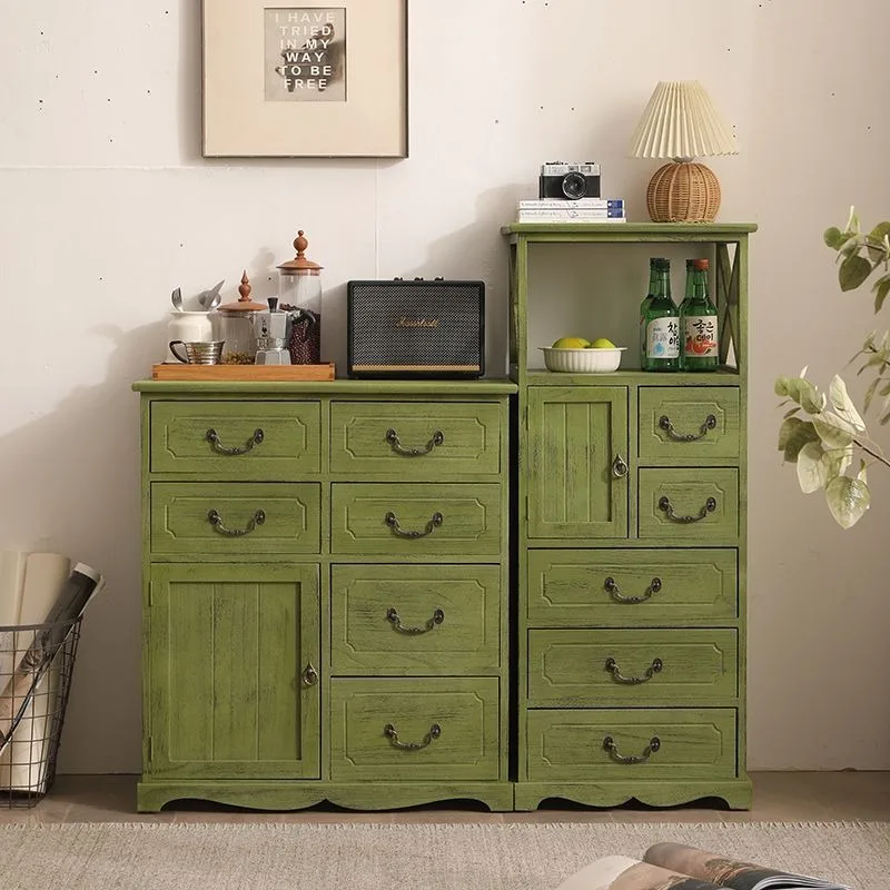 

Solid wood chest of drawers simple modern living room cabinets retro storage cabinets bedroom sideboard complete assembly
