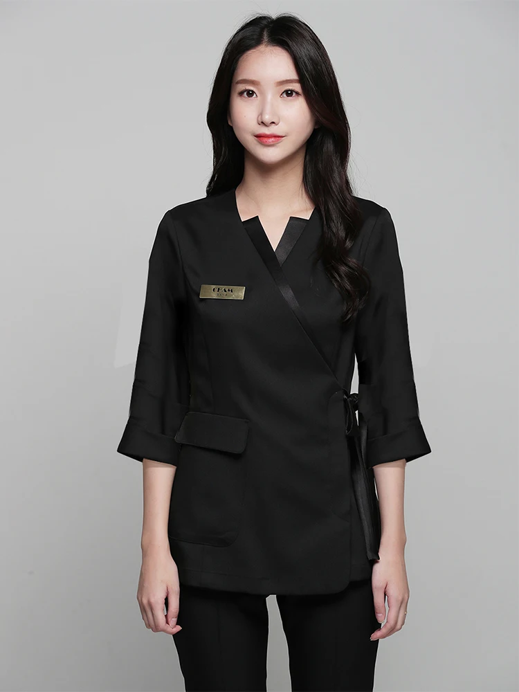 Esthetic Uniform Korean Beauty Salon Fashionable Work Uniform Health Care Center Women Spa Elegant Technician Professional Set
