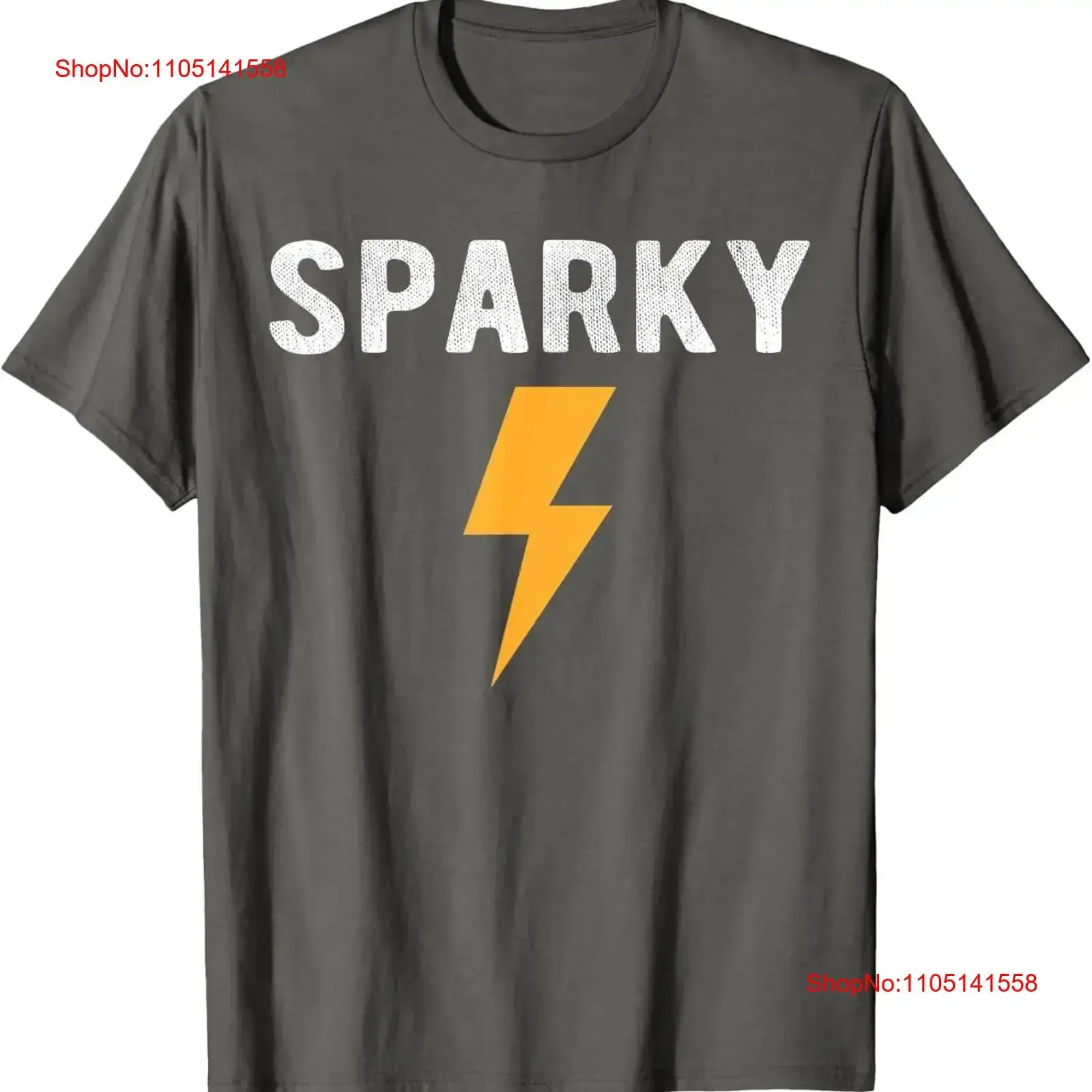 Electrician Funny Sparky Nickname Lightning Bolt T Shirt vintage Washed homme fashion streetwear graphic Stylish Casual