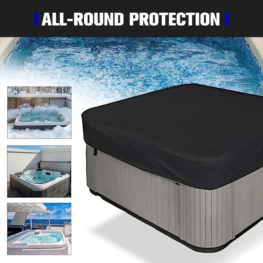 

Outdoor SPA Bath Pool Dust Cover 130/200/231/260/300/450cm Oxford Cloth Multi-functional Square Waterproof Sunproof Cover