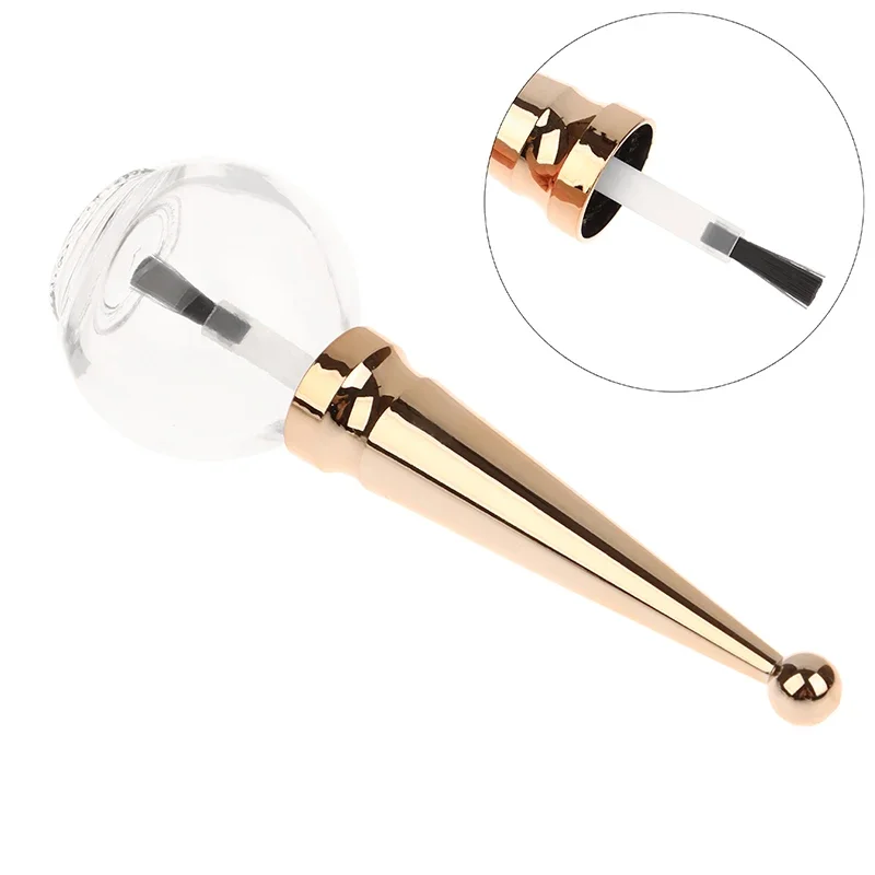 Botella vacía de Gel para uñas de 15ml con cepillo, botella de esmalte de uñas, botella de mezcla vacía de vidrio, contenedor de botella vacía de Gel para uñas