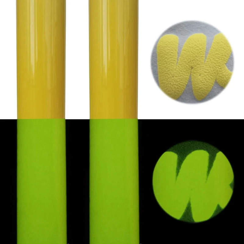 3D Heat Transfer Vinyl Sheet HTV Luminous Fluorescent Press Film Bundle Iron On Vinyl Color Changing For Shirt Clothes