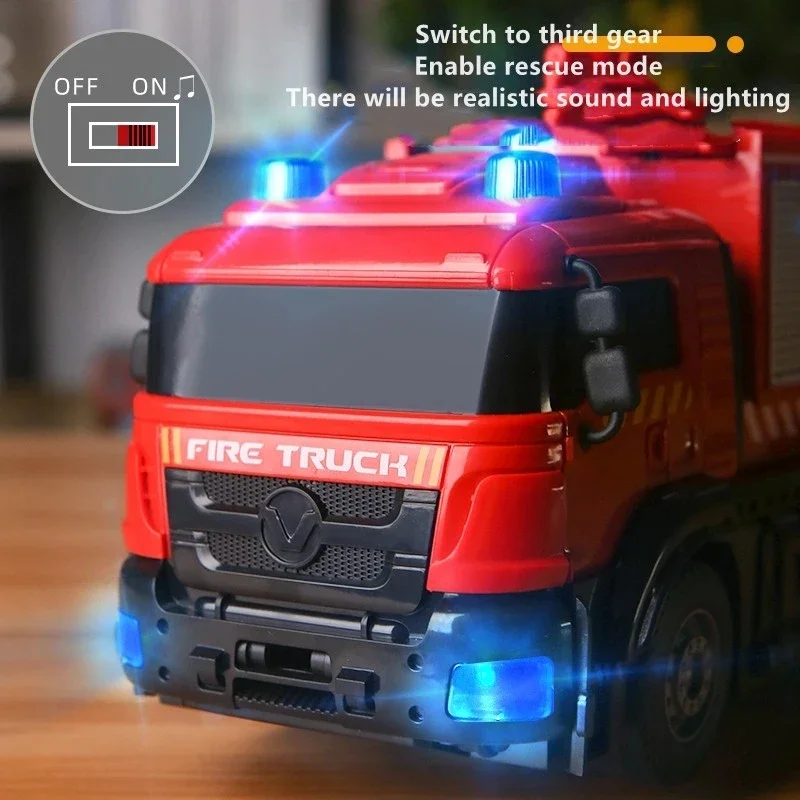 Fire Truck RC car Transformation Robot Vehicle Light Action Toy Engine Excavator Construction Toys for Boys Kids Christmas Gifts