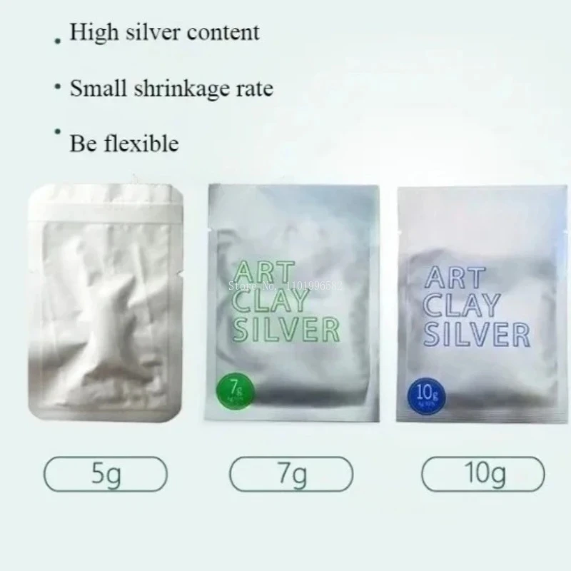 10g Bag Japan Silver Clay Handmade DIY Silver Jewelry/Material Used for Making Rings Pendants Earrings Accessories Clay Beads