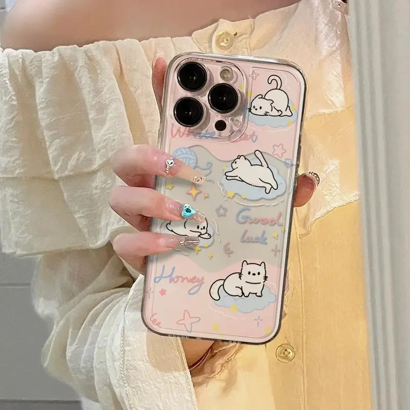 Cute Roll Cat Clear Phone Case for Huawei Honor 90 Lite X9A 5G X7B X8B X9B Y9 Prime 2019 Nova 3i 5T 9 SE P40 Lite P30 Pro Cover