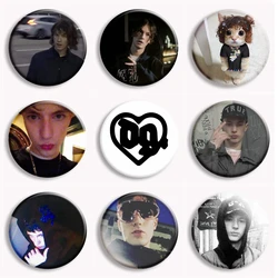 Drain Gang DG Heart Button Pin Hip Hop IceDancer Aesthetic Brooch Badge Bag Accessories Decor Fans Collect Friends Gifts