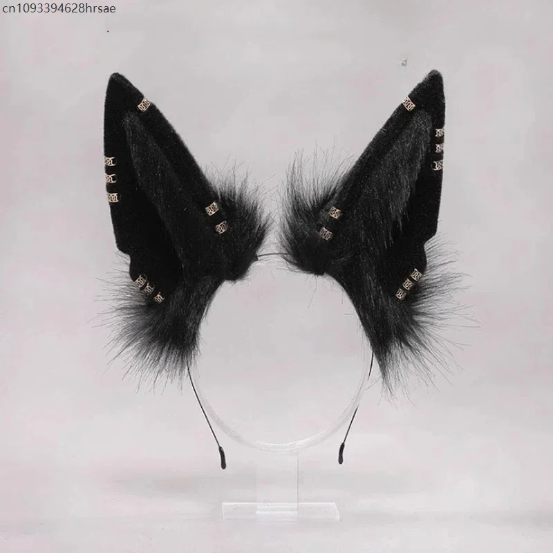 Ancient Egyptian Mythology Plush Heanband Wolf Ears Tail Set Animal Cosplay Costume Accessories Anime Comic Convention Props