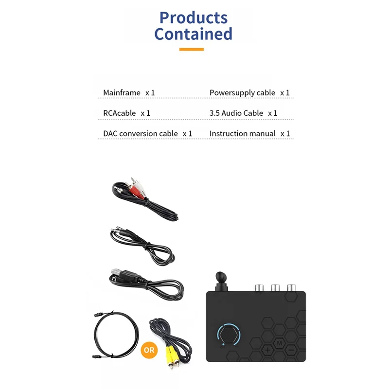Leading-HIFI 5.4 Bluetooth-Empfänger Digital zu Analog Digital zu Analog Fernbedienung Konverter Adapter