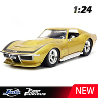 JADA 1:24 Corvette Stingray ZL1 1969 Alloy Car Diecasts & Toy Vehicles Car Model Miniature Scale Model Car For Children