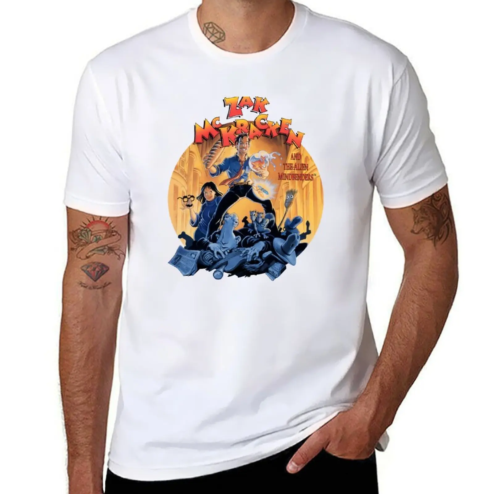 

Zak McKracken cutout T-Shirt t shirts cotton 100% man t shirts for men T-Shirt