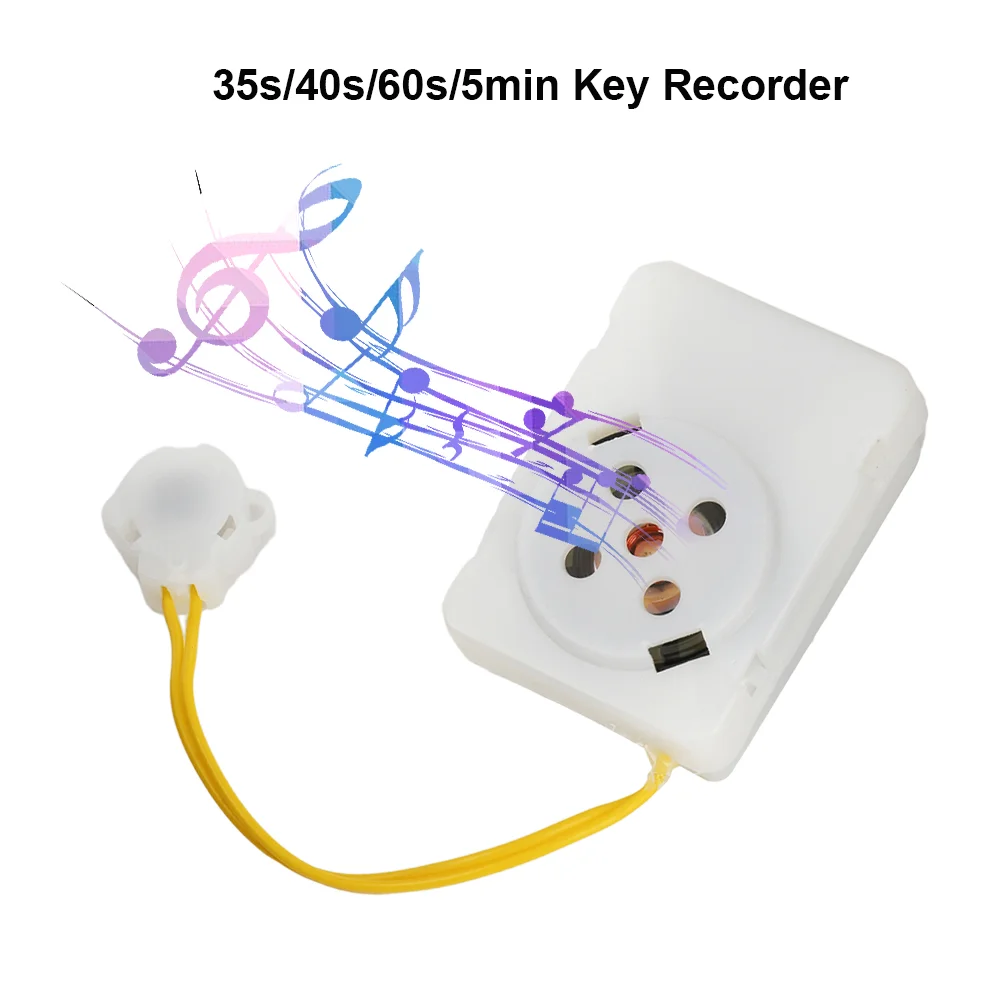 Voice Box DIY Recorders Sound Module 35s/40s/60s/5min Key Recorder Plush Toy Voice Message Recording Device Clear Voice