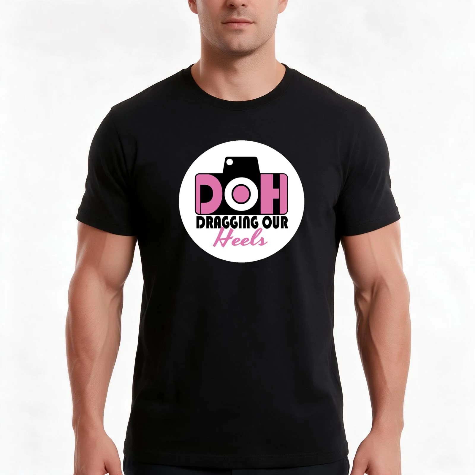 Dragging Our Heels (DOH) Logo T-Shirt Summer Casual Cotton Tee Oversized Streetwear Tops Vintage Graphic Print 100% Cotton