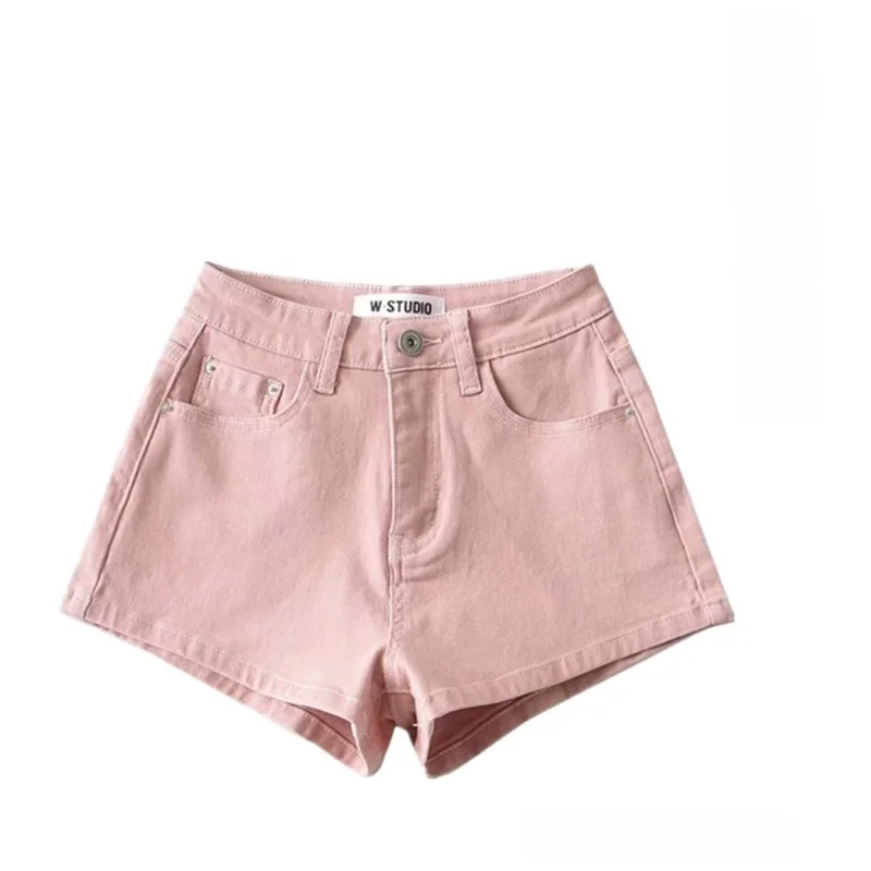 

Джинсовые брюки трапециевидной формы с высокой талией и эластичными манжетами, широкие брюки прямого кроя, женские модные шорты, лето 202, обычные тонкие