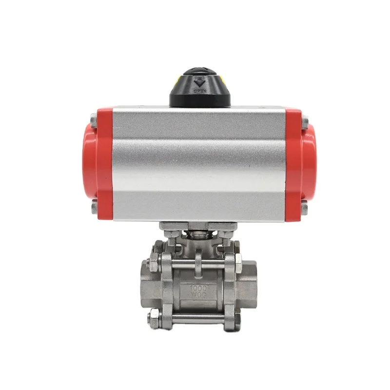 JTAIV Stainless Steel 304/316 DN32 Wholesale 3PC Pneumatic Thread Ball Valve