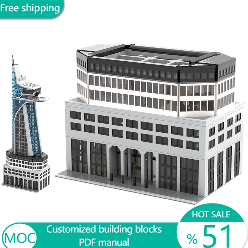 

Famous Film Base MOC Grand Central Station and Tower Base Custom Modular Build Educational Kids Technology DIY Holiday Toy Gifts