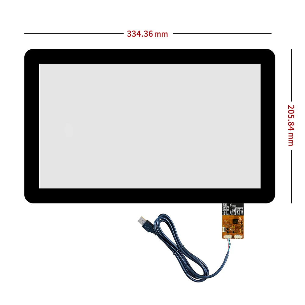 New for 13.3 inch 334X205mm 335*206mm Capacitive Touch Screen+USB Cable Plug and Play