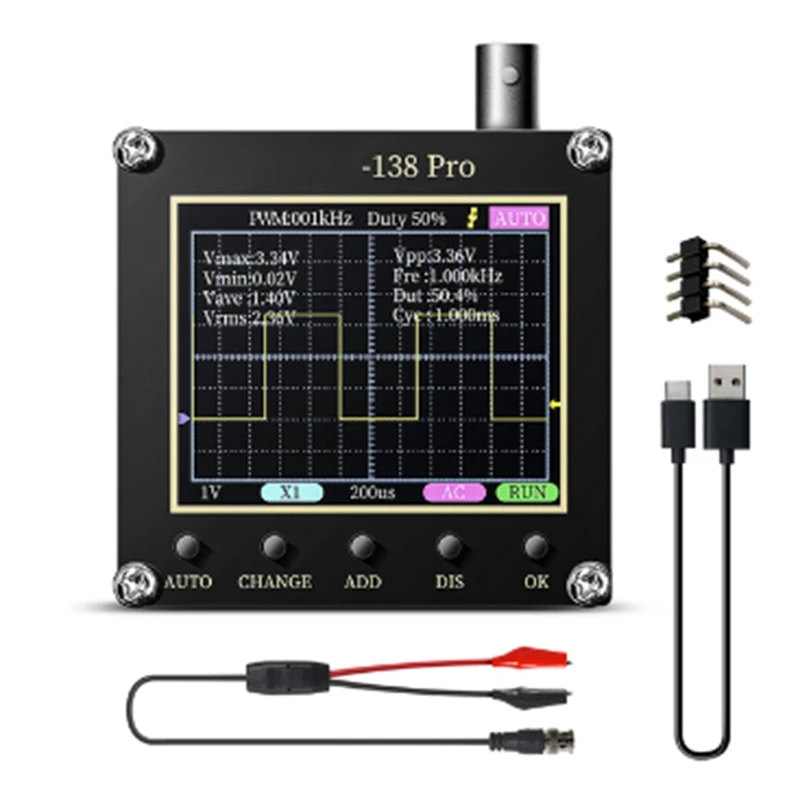 

138 PRO Handheld Digital Oscilloscope,200 Msa/S,Khz,Analog Bandwidth, Supports Auto,80 Khz PWM And Firmware Upgrades