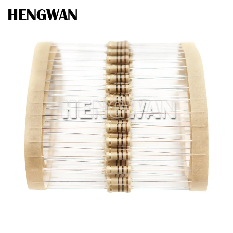 100pcs 1/2W Carbon Film Resistor 0.5W 5% 1R - 10M 0R 10R 100R 220R 330R 1K 2.2K 4.7K 10K 22K 47K 100K 1M 0 10 100 220 330 ohms