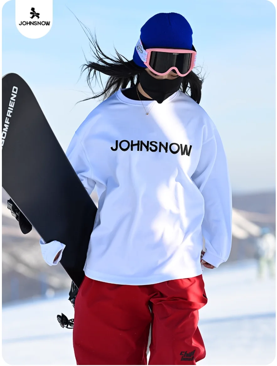John Snow Felpa con cappuccio da sci Uomo Donna 2025 Abbigliamento da neve in stile americano a strato medio isolato resistente all'acqua per sport invernali all'aperto
