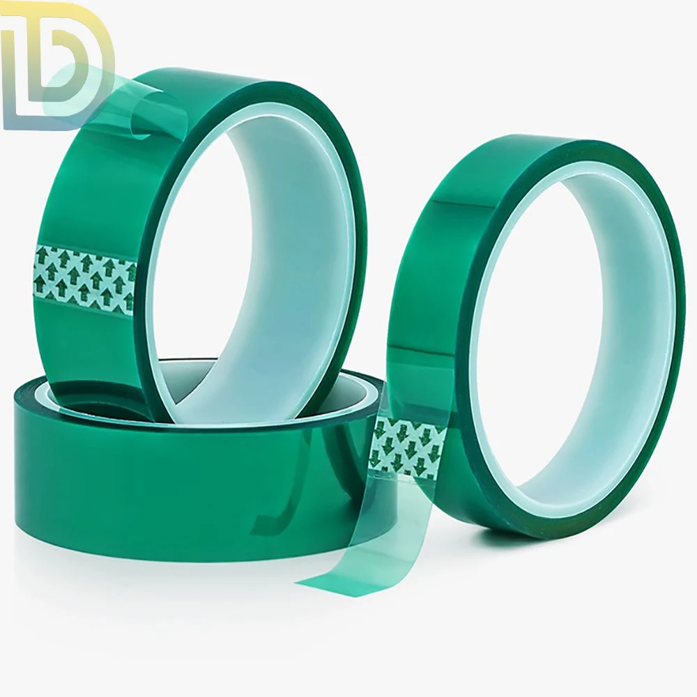 33m Green High Temperature Tape Laminated Glass PCB Board Plating Aluminium Doors and Windows Spraying