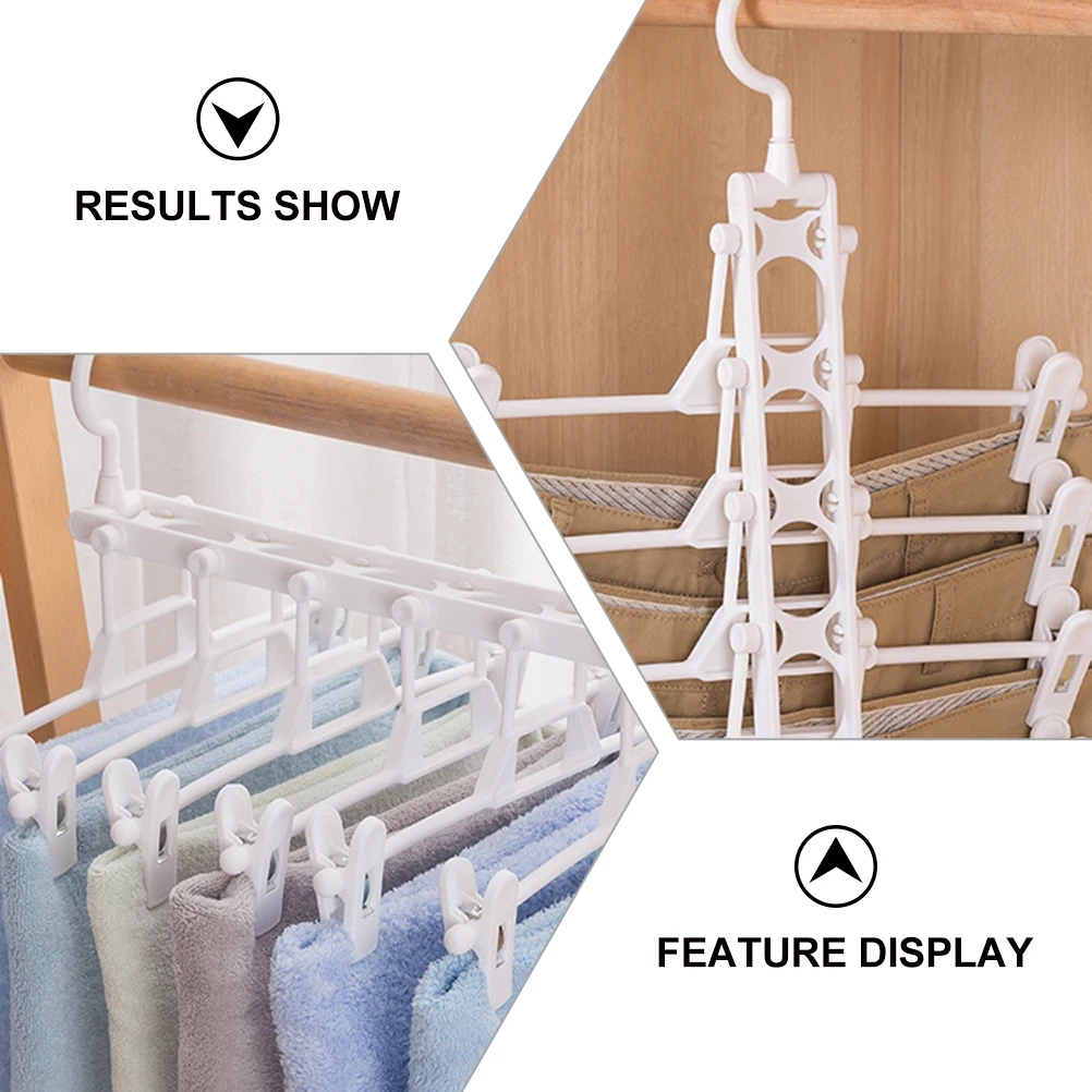 

Multifunctional Clothes Hanger 360 Degree Multilayers Rack for Skirts Trousers Bra Fall Resistant Wrinkle Free Closet