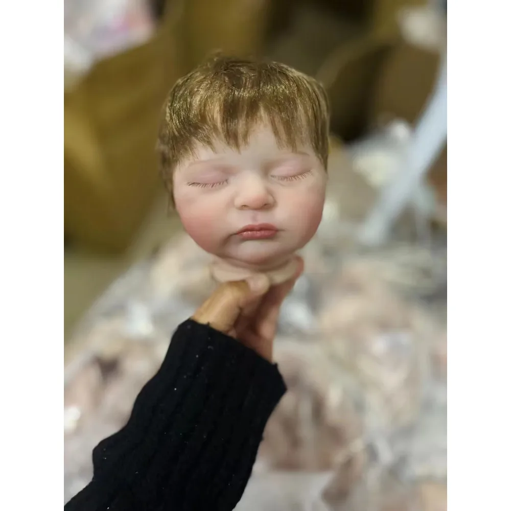 19inch Reborn Doll Kit Laura with Rooted Hair Very Lifelike 3D Skin Reborn Doll Parts Cloth Body Included Muñeca Kit Reborn