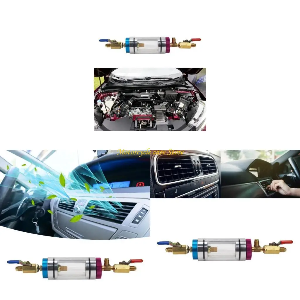 

U75F Auto Air Conditioning R134 Refrigeration Injection System Includes Pressure Gauge for Realtime Monitoring Safe Operation