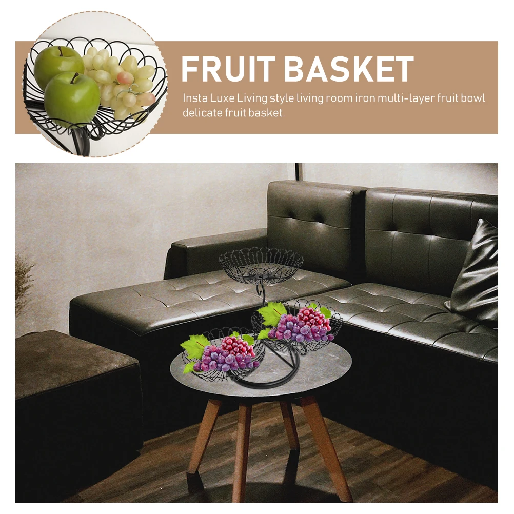 

3 layer Fruit Basket Storage Container for Vegetables Snacks Home Kitchen Lightweight Portable Multi purpose Household Holder