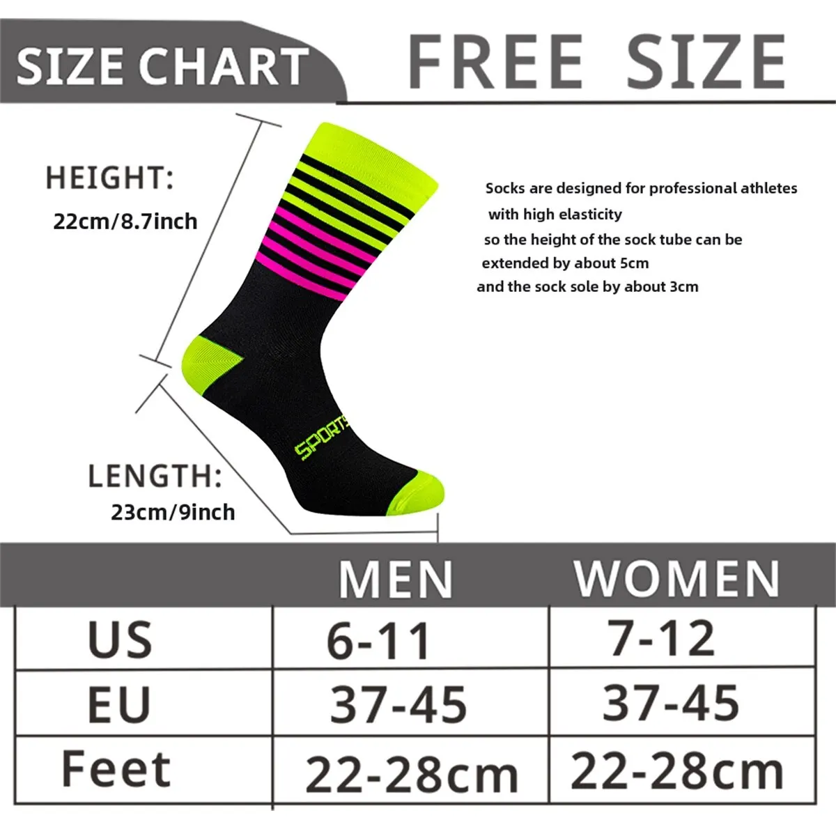 Men Cycling Socks High Compression Quality Road Bike Socks Men Women Durable Breathable Hiking Basketball Running Socks