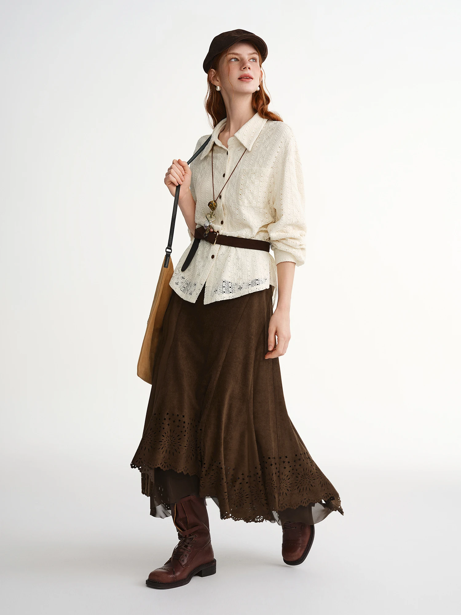 DUSHU ملابس نسائية رائعة بمقاسات كبيرة تنورة نصف مخملية مقصوصة للإغراء نصف تنورة عصرية متعددة الاستخدامات