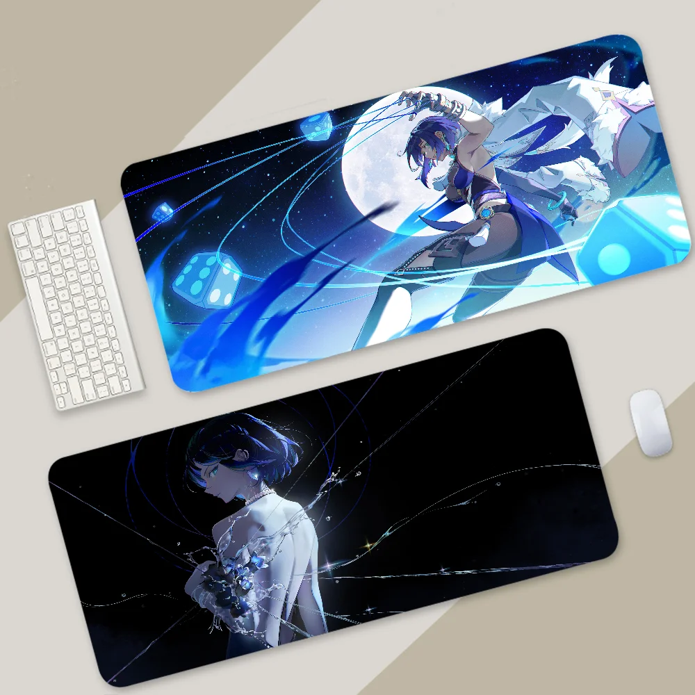 Yelan Genshin Impact Mousepad Large Gaming Mouse Pad LockEdge Thickened Computer Keyboard Table Desk Mat