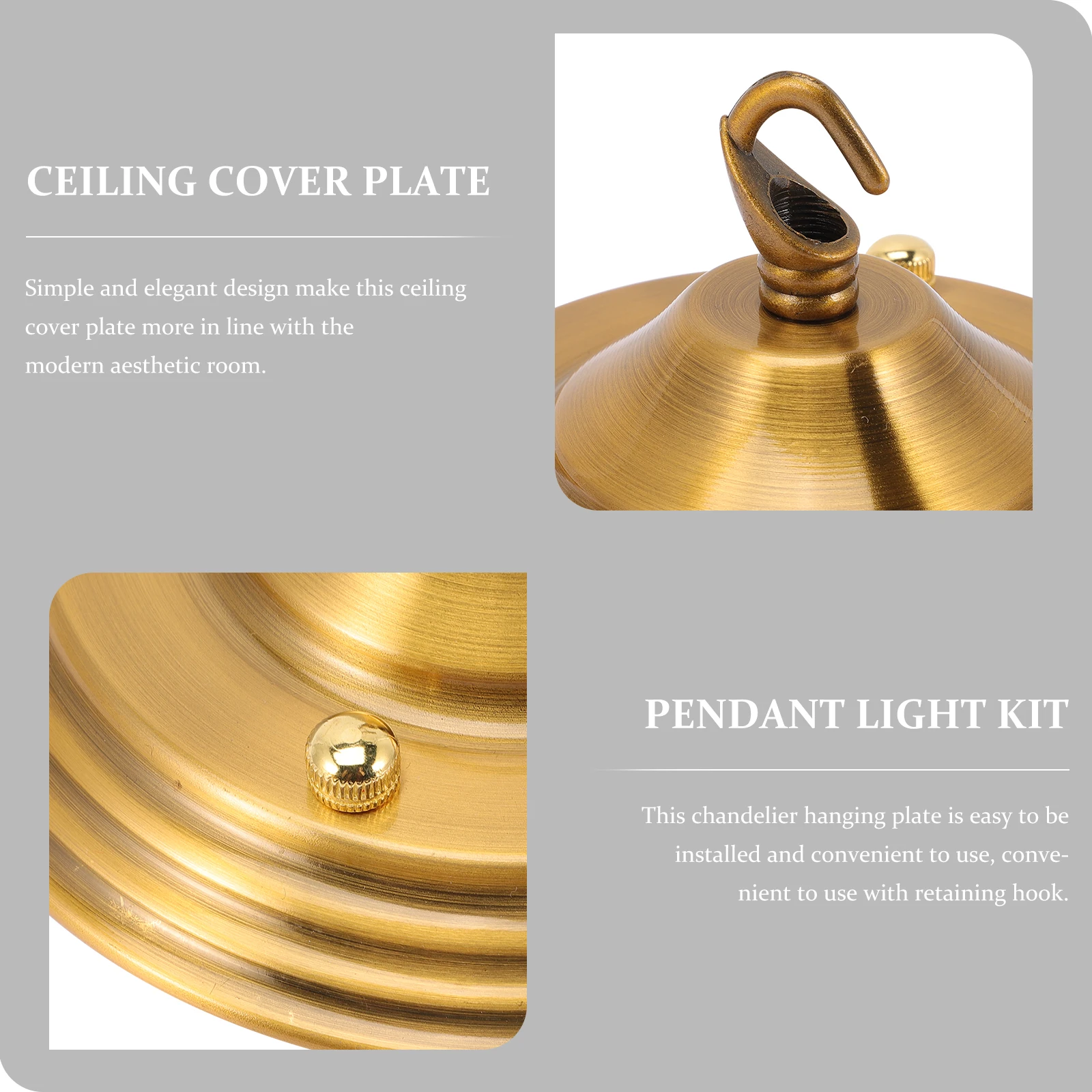 แผ่นครอบโคมไฟระย้าแบบแขวนเพดาน ทำจากเหล็กแข็งแรง ชุดติดตั้งโคมไฟเพดาน สำหรับร้านอาหารและบาร์