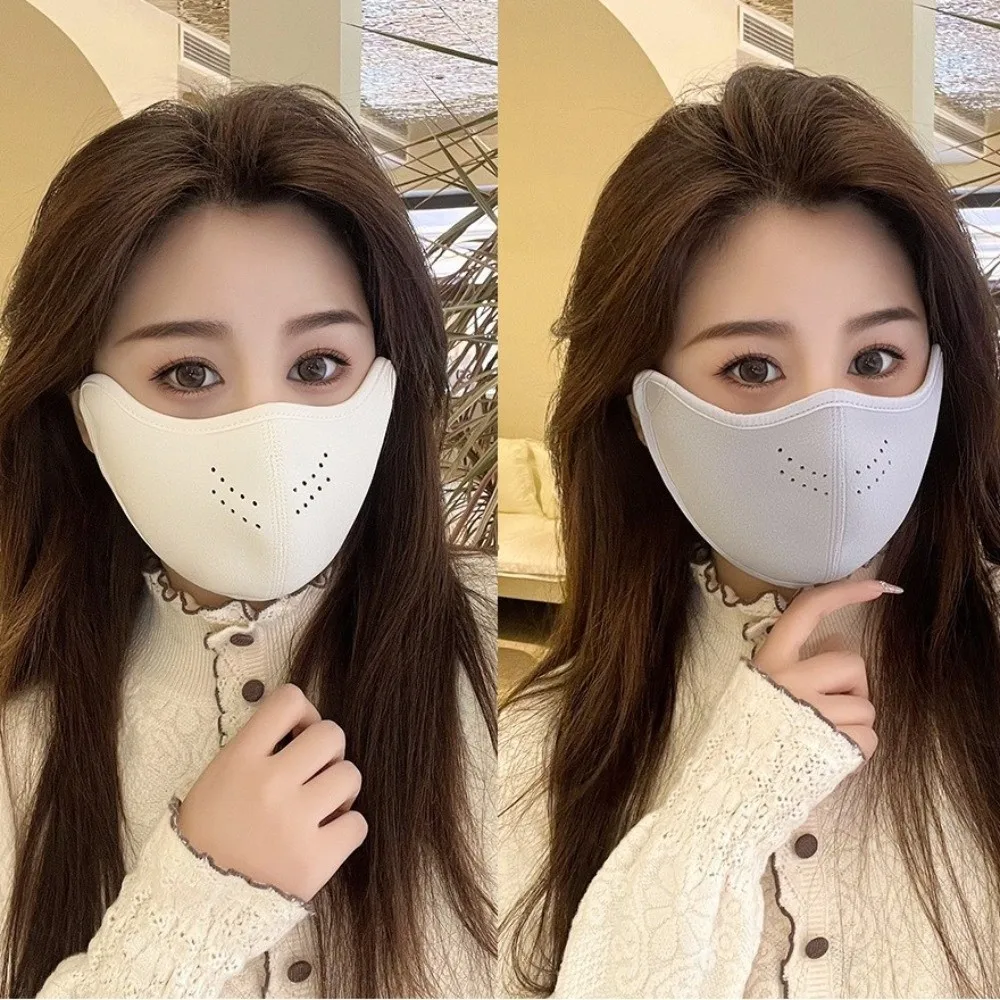 Nieuw ademend warm masker wasbaar stofdicht gezichtsmasker gezichtsbedekking dames