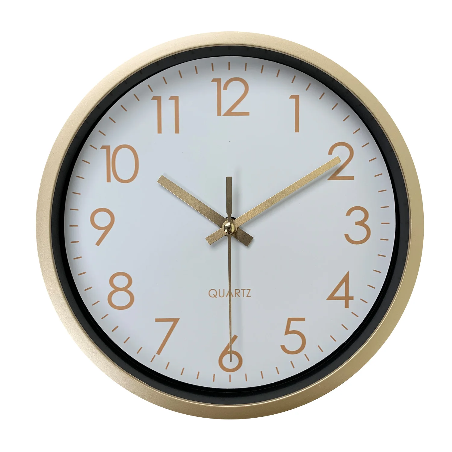 1pc 8-inch Gold Modern Minimalist Wall Clock, Silent Clock for Home, Decorated Living Room, Study, Bathroom, Corridor, Balcony