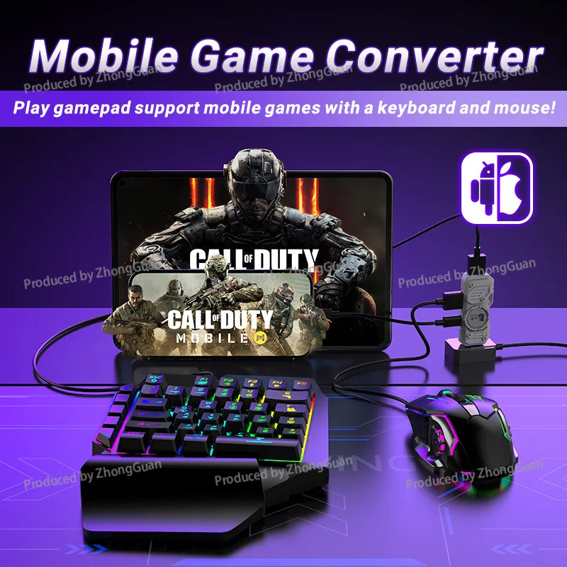 For Android  Apple Games, Game Keyboard and Mouse Converter, Native Mobile Throne, Direct Connection and Direct Play