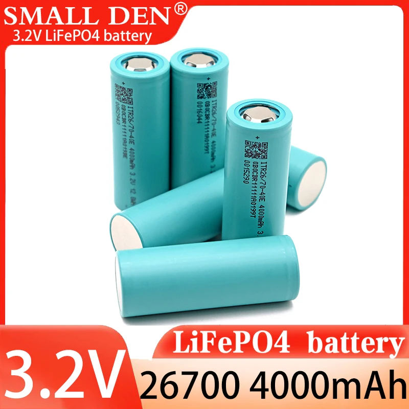 3.2V  26700 4000mAh LiFePO4 Rechargeable battery 3c discharge diy 12v 24v 36v 48v Electric tricycle Batteries  pack  Grade A