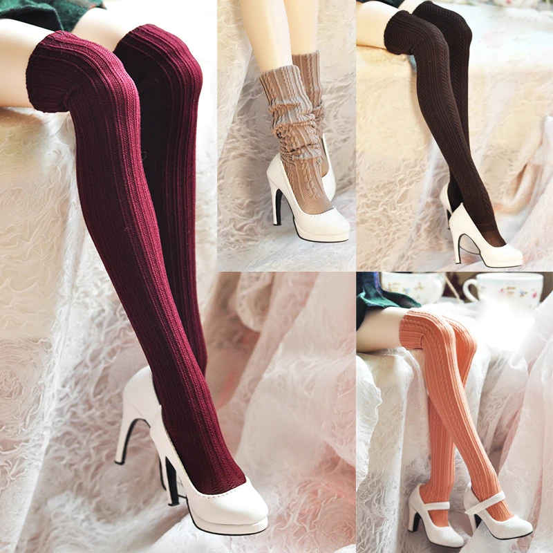 D04-A640 handmade toy 1/3 DD 1/4 MDD MSD Doll BJD/SD doll Accessories 62cm doll Braided Twist Thigh socks 1pair