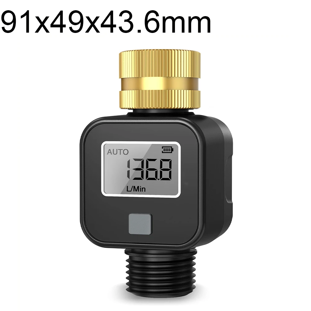 Brass Inlet Water Flow Meter Timer IP55 Waterproof LCD Display Flow Recorder For Garden Irrigation System Controller