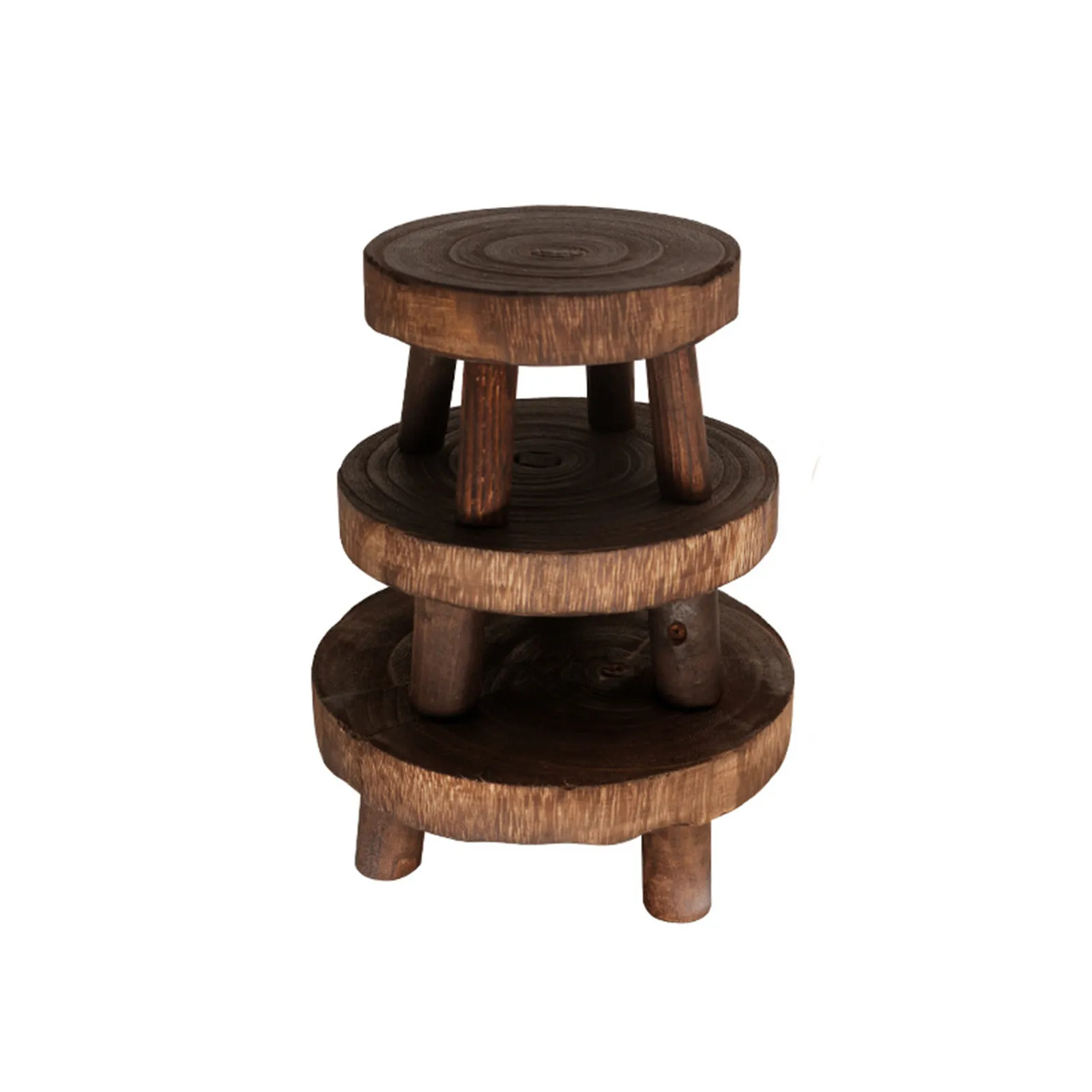 Creative Wooden Plant Storage Holder Green Durable Plant Holder Display Succulent Flower Pot Holder Home Garden Patio Decor image 3