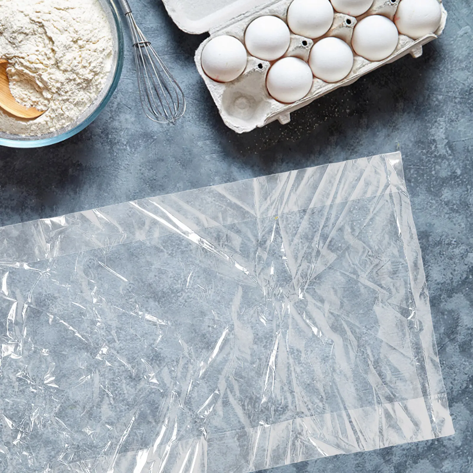 

100Pcs Plastic Baking Pan Covers Thick Proofing Tray Covers Reusable Leak-Proof Food Storage Fresh Keeping Baking Sheet Film