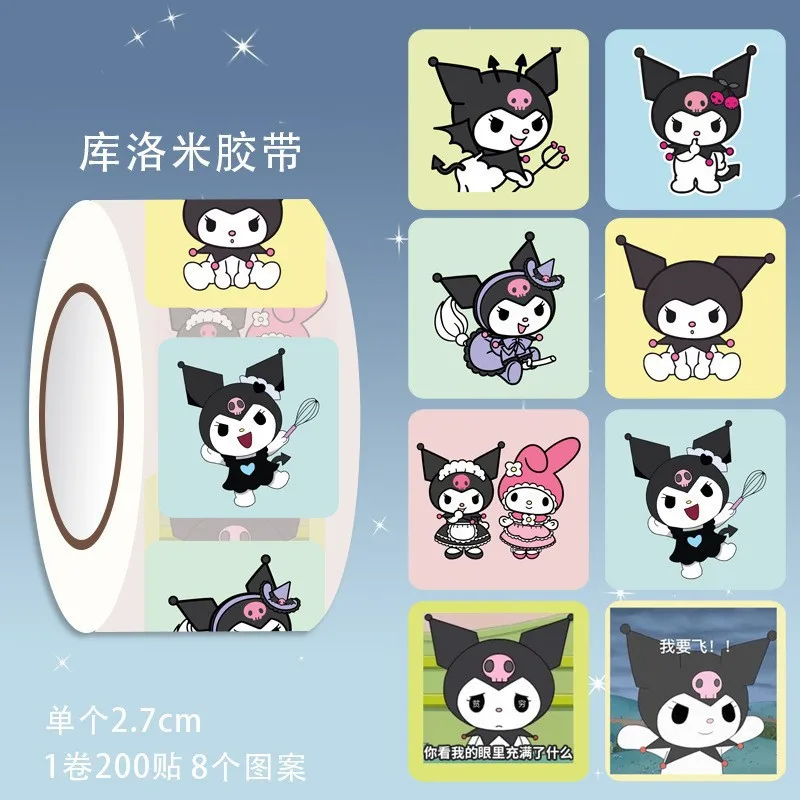 2.7CM Sanrio Mymelody Kuromi kawaii Anime Sticker for Envelope Seal Labels Gift Packaging decor Lables Stationery Sticker