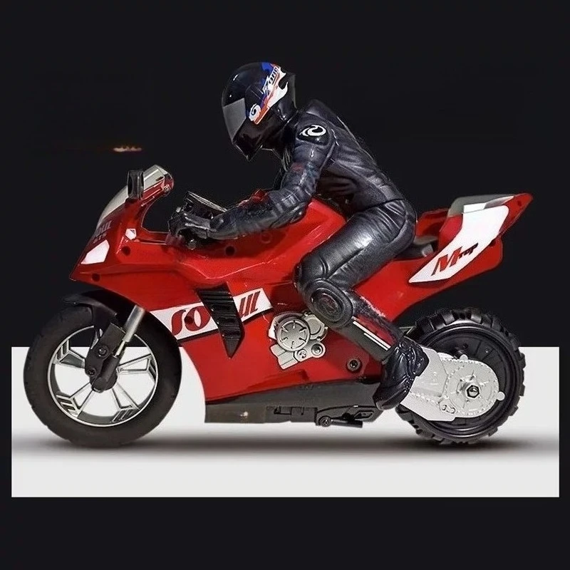 2.4G RC Stunt Motorcycle Self-balancing Motorcycle Capable of Drifting and Wheelies Rechargeable Toy Car Simulation Model