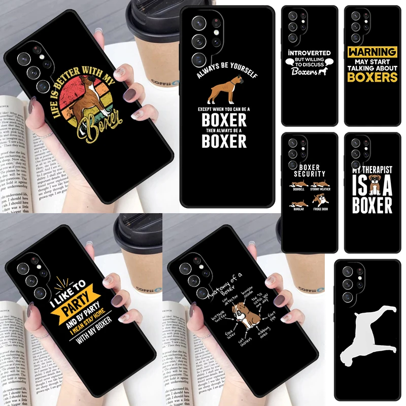 Anatomy Of A Boxer Dog Cover For Samsung Galaxy S23 Ultra S22 S20 S21 FE S8 S9 S10 Plus Note 10 20 Ultra phone Case