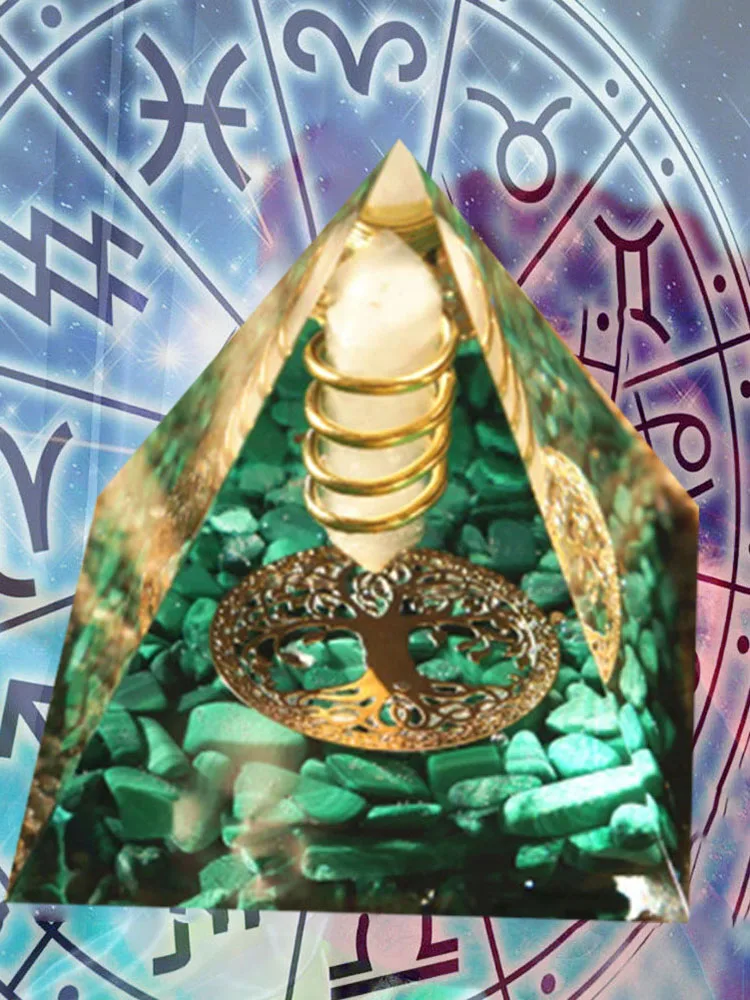 Pyramide d'orgone en cristal naturel, outil de méditation, générateur d'énergie, péridot, guérison, Reiki, chakra, alanding yst