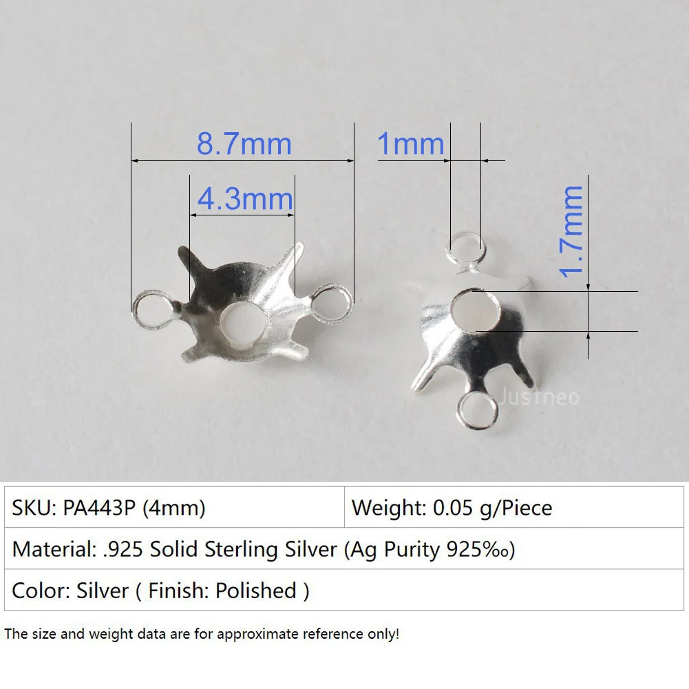 925 Sterling Silver CZ Link Connector Component blanks Settings With Double Loops for Jewelry Making Findings - Image 5