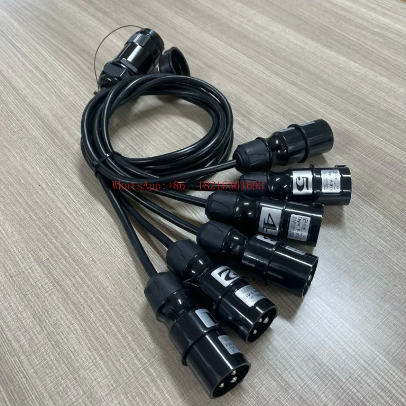 2026GOOD 19 Needle Mother To 16A Male One Drag Six, Light Power Cord Beam Of Light Light Loose Tail, One Point Six Pig Tail Li